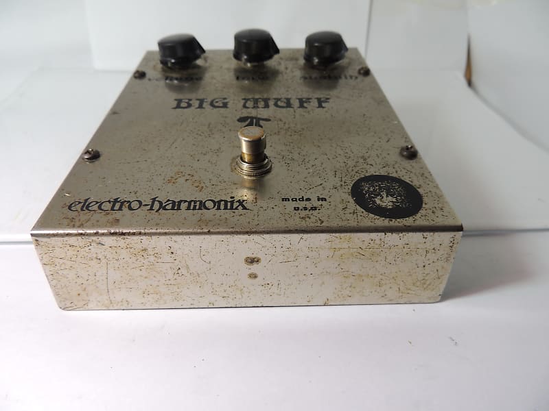 1973 Electro Harmonix Violet Ram's Head Big Muff Pi Fuzz FX Pedal Vintage &  Rare