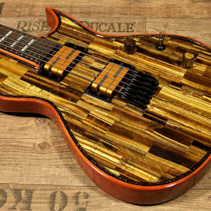 Tiger´s Eye top? I am not kidding you - this Chronos guitar has a real gemstone top! image 10