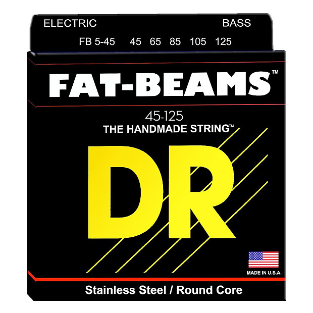 DR FB5-45 Fat-Beams 5-Strings Bass Strings - Medium (45-125) image 1
