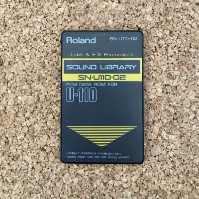 Roland SN-U110-02 • Latin and FX Percussion • PCM DATA ROM Sample Library Card for the U-110, U-20, U-220 and more • made in Japan