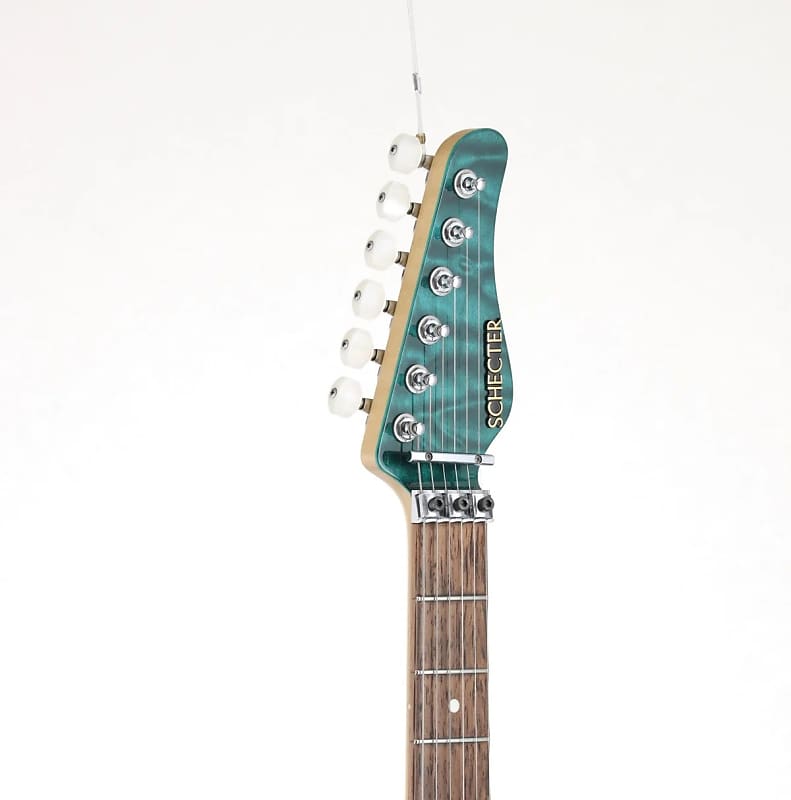 SCHECTER EX-Ｖ-24 SCHECTER EX V 24 CTM FRT Black Turquoise (S/N:110615) (07/26) | Reverb