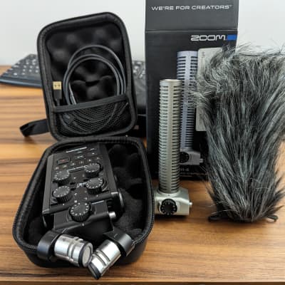 Zoom H6 + SGH-6 Shotgun Mic Capsule (Audio Recorder 2020 All Black)