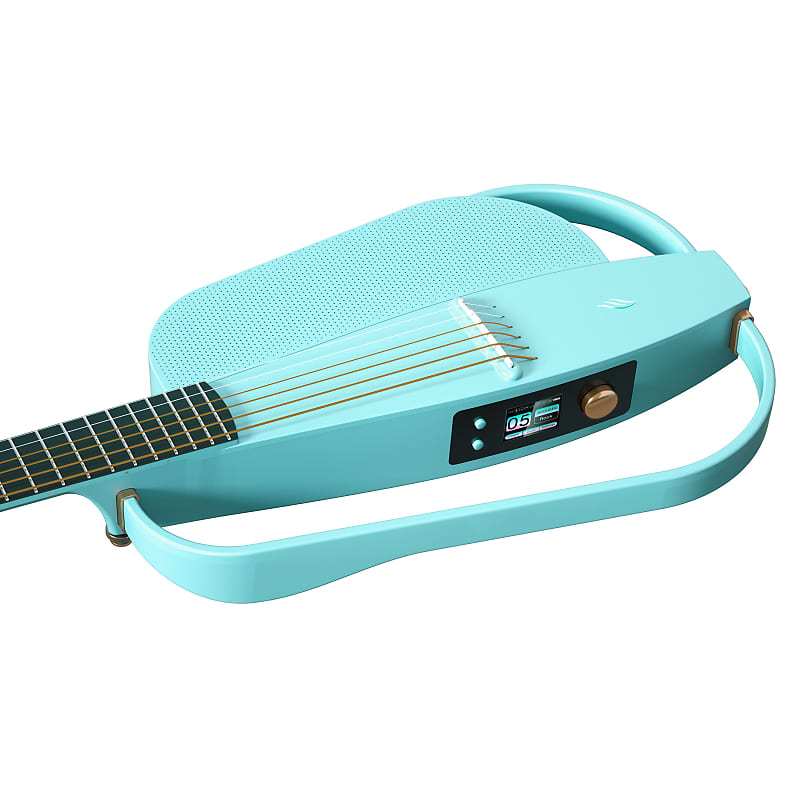 Enya 2023 NEXG 2 Blue All-in-One Smart Audio Loop Guitar with Case,  Wireless Pedal & Charging Stand