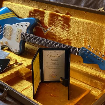 Fender USA Custom Shop Limited Heavy Aged Relic '62 Jazzmaster, Lake Placid Blue Competition & w/ OHSC & Candy 2020 for sale