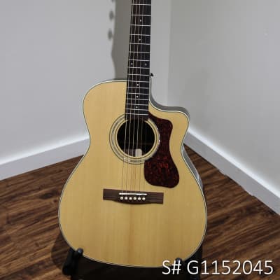 Guild OM-150CE Acoustic-Electric Guitar, Natural Gloss image 1