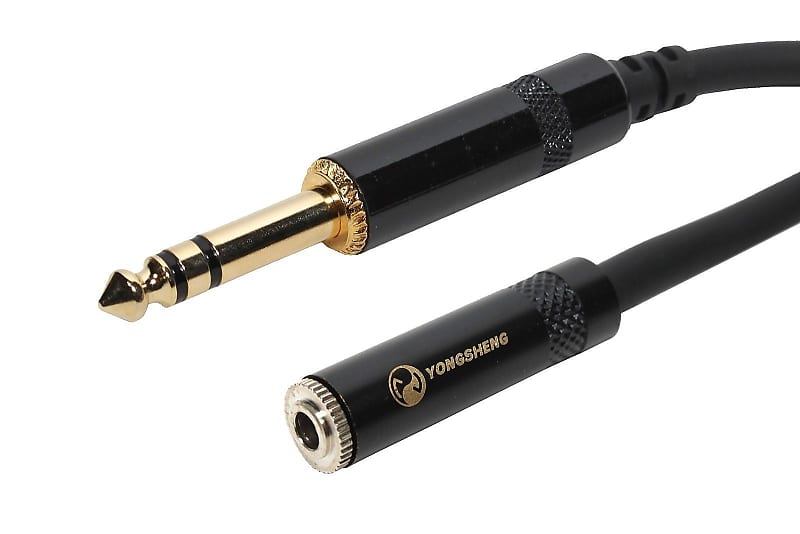 SuperFlex GOLD 15 ft Stereo Headphone Extension Cables 1/4" TRS to 1/8"  SFP-115T3.5MM image 1