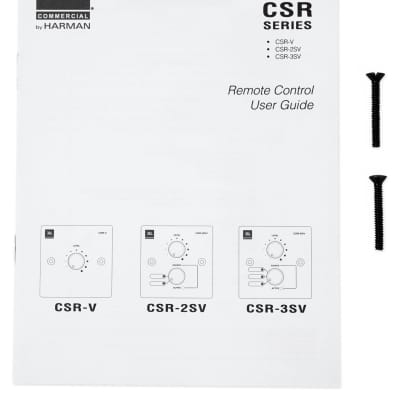 JBL CSR-V Black Wall Volume Controller For Select CSM/CSMA/VMA Mixer Amplifiers image 3