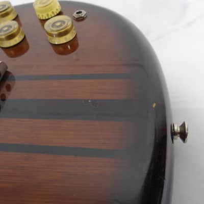 Cort Performer Series Double Cutaway 1980’s - Walnut Stain Competition Stripe Travis Bean Alembic Made In Korea image 10