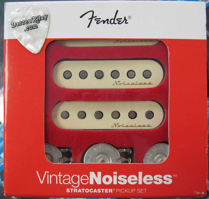 Fender Vintage Noiseless Stratocaster Pickups Set Aged White 0992115000 image 1