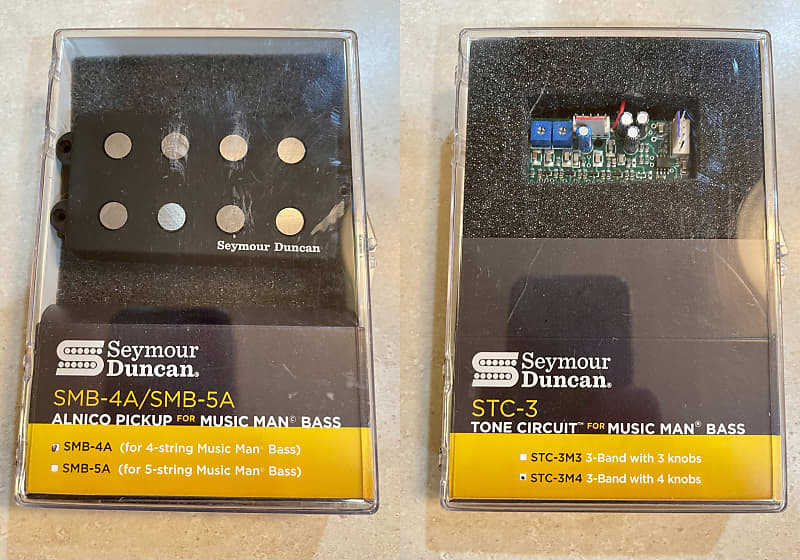 Seymour Duncan SMB-4A 4-String Bass Humbucker and STC-3M4 3-Band 4 knob  active tone circuit