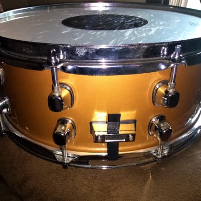 MAPEX RARE Millennium Edition Snare Drum Gold Metallic Lacquer image 6
