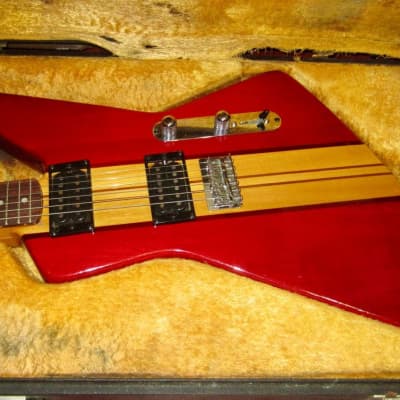 1982 Harmony Marquis Explorer Red and Natural w/ Original Hard Case image 8