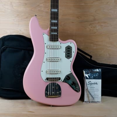 Squier by Fender Bass VI 2022 Shell Pink w/ Gig Bag | Reverb