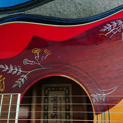 Kiso Suzuki Acoustic Guitar. Dreadnought. Hummingbird Cherry