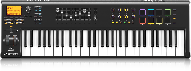 BEHRINGER MOTOR 61 61-Key USB/MIDI Controller Keyboard with Motor Faders  and Pads + Warranty