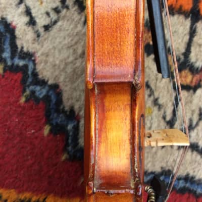 Violin Super Small Playable 10 1/4 Inches Long 1/128?? Full Purfling with Bow and Case image 11