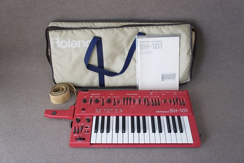 Roland SH-101 32-Key Monophonic Synthesizer 1982 - 1986 - Red image 1
