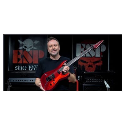ESP LTD Horizon Custom 87 6-String Right-Handed Electric Guitar with Alder Body and Macassar Ebony (Candy Apple Red) image 4