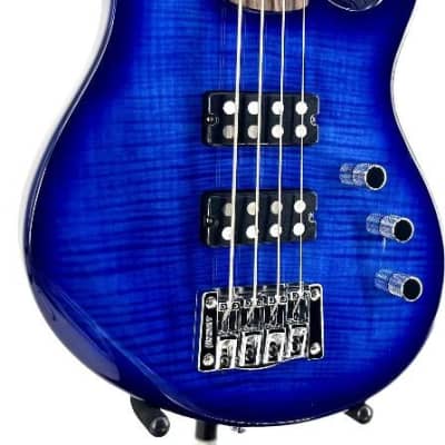 PRS SE Kingfisher 4 String Electric Bass Faded Blue Wrap Around Burst Ser#: D73686 image 2