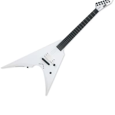 ESP LTD Arrow NT Arctic Metal Guitar in Snow White Satin image 1