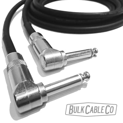 12 FT - Mogami 2524 Guitar Cable - Switchcraft 226 Right Angle Connectors - TS Mono 1/4" Connectors - RA/RA Ends