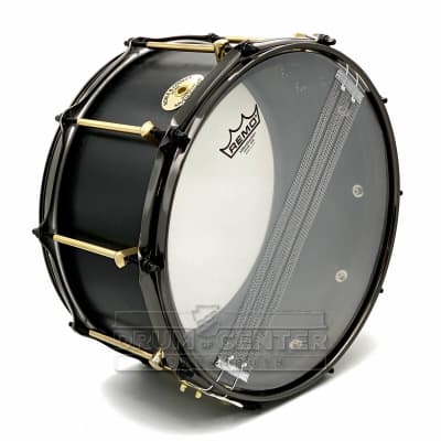 Noble & Cooley Solid Shell Classic Walnut Snare Drum 14x7 Matte Black w/Brass Hardware image 3