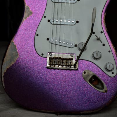 Fender Stratocaster  Standard Custom Relic Nitro Magenta Sparkle image 1