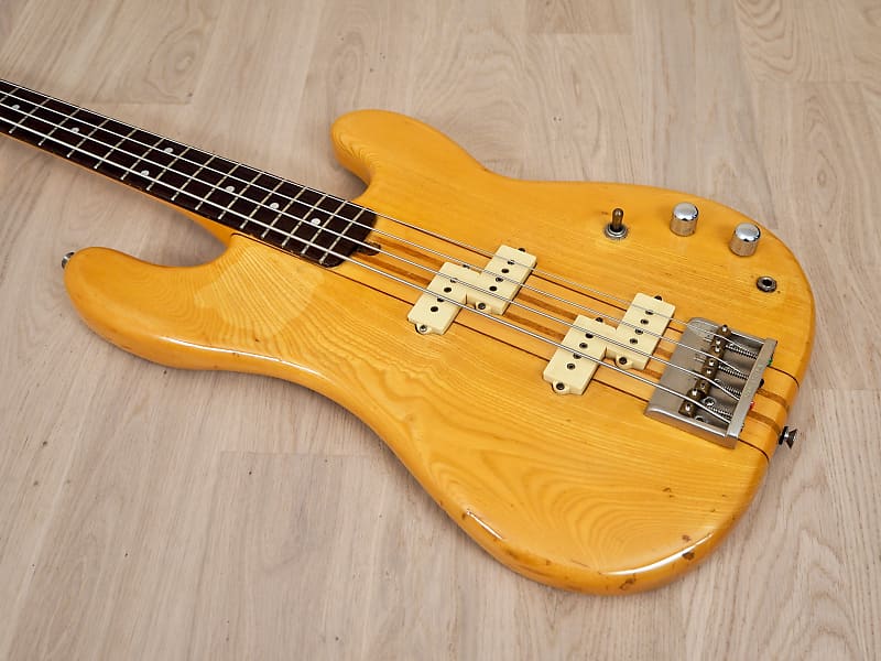 1980s Fernandes BO-60 Vintage Neck Through Double P Bass Natural