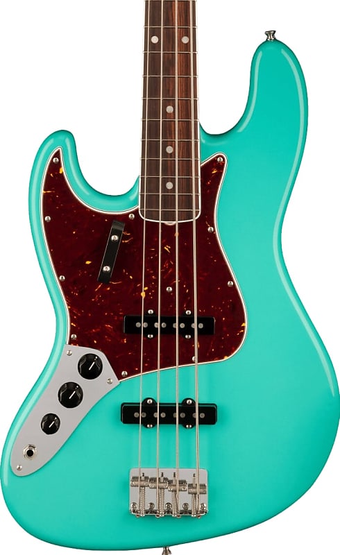 Fender American Vintage II 1966 Jazz Electric Bass Left-Hand, Rosewood Fingerboard, Sea Foam Green image 1