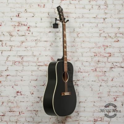 Recording King Dirty 30's Series 7 RDS-7 Dreadnought Acoustic Guitar Black image 4