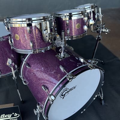 Gretsch USA Custom 6-Piece 8/10/12/14/16/22" Drum Set Kit in Purple Glass image 4