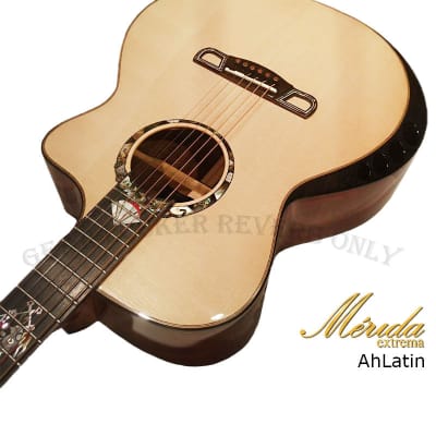 Merida Extrema AhLatin Solid Sitka Spruce & Cocobolo grand auditorium acoustic electronic guitar image 7