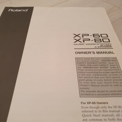 Roland XP-60/80 Manual. English Language. Good Condition. Global Ship. 4 Of 6 image 2