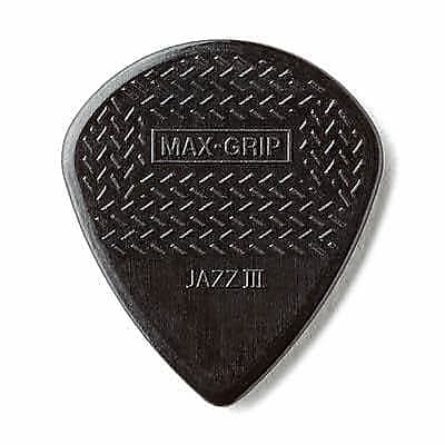 Dunlop 471P3S "Stiffo" Nylon Max-Grip Jazz III Guitar Picks (6-Pack) image 1