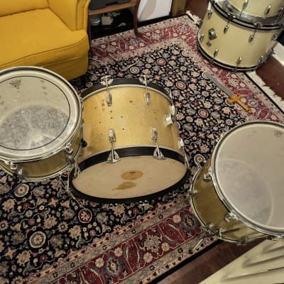 Vintage 1960s Ludwig No. 980 Super Classic Drum Set 9x13 / 16x16 / 14x22" in Silver Sparkle image 4