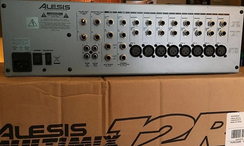 Alesis MultiMix 12R 12-channel Mixer and Microphone Preamplifier in 3U Rack (Open-Box) *Return image 1