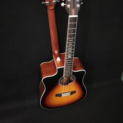 12 String / 6 String Acoustic Electric, Double Sided Busuyi Double Neck Guitar With Tuner... image 5