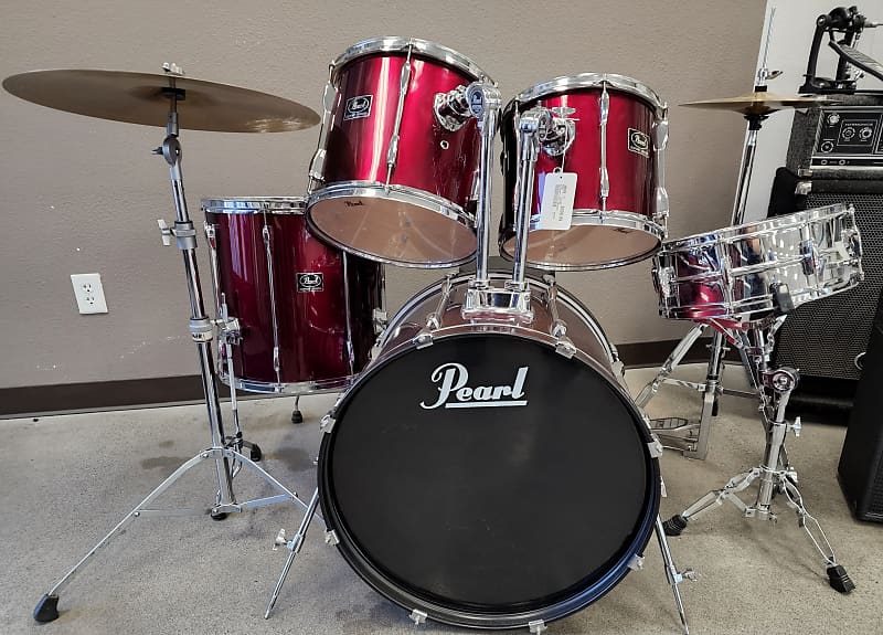 Pearl Export Series Burgandy 5-Piece With Hardware, Single | Reverb