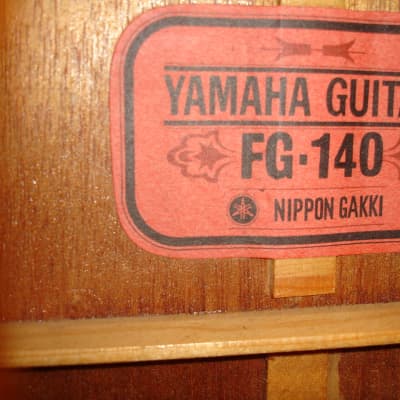 Vintage Yamaha FG-140 Red Label Acoustic Guitar image 5