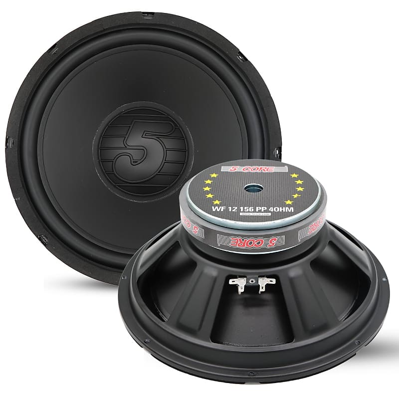 5 Core 12 Inch Woofer 400W Car Subwoofer 4Ohm Replacement Deep Sub w Poly Cone  			