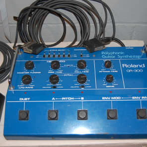 Roland analog guitar synthesizer bundle:  tobacco sunburst G-505, GR-100, GR-300, US-2, three cables image 7