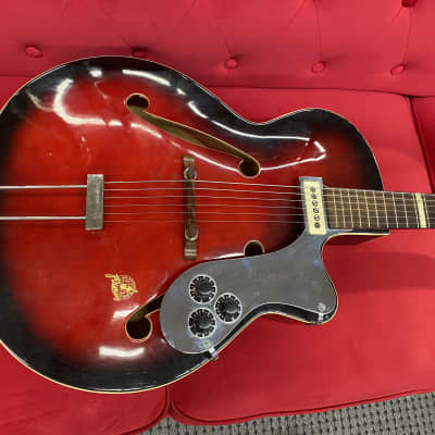 Framus 5/53-59 Archtop Guitar with Pickup Sunburst with Case image 2