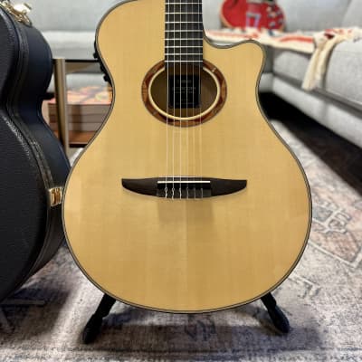 Yamaha NTX900FM Flamed Maple Classical Cutaway with Electronics 2010s - Natural image 1