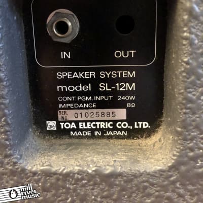 TOA Electronics SL-12M Vintage MIJ Passive 12" Monitor Wedge Speakers Pair Japan image 8