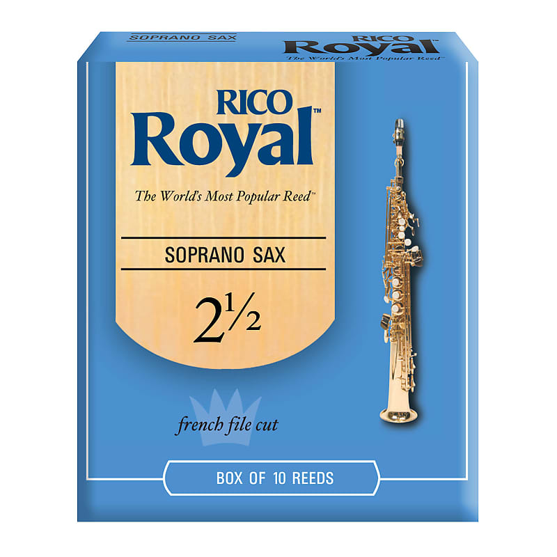Rico Royal Soprano Saxophone Reeds, 10-pack - Strength 2.5 image 1