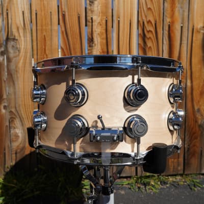 DW USA Collectors Series - Natural Satin Oil 7 x 14" Snare Drum w/ Chrome Hdw. image 4