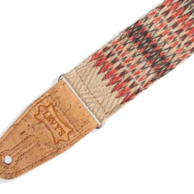 Levy's Leathers MH8P-006 2″ Hemp Vegan Guitar Strap with Printed Towers Design image 2