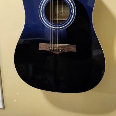 used Randy Jackson Studio Series Blue Acoustic Guitar image 1