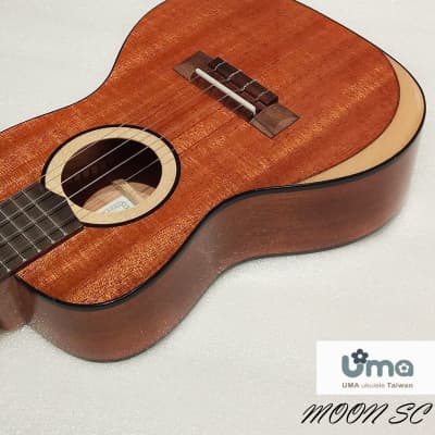 Uma MOON-SC Solid Africa Mahogany wood concert ukulele  Natural Gloss for sale
