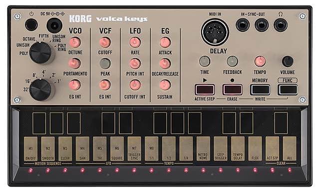 Korg Volca Keys Analog Loop Synthesizer - Gold/Black image 1